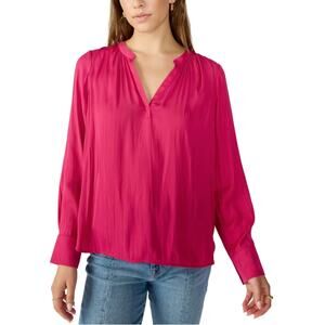 Sanctuary Women's Solid Lizzie Sateen V-Neck Tunic L 3018